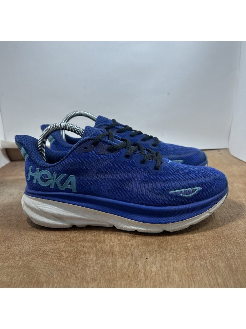 Hoka One One Clifton 9 Women Size 7.5 Blue Running Shoes Sneakers